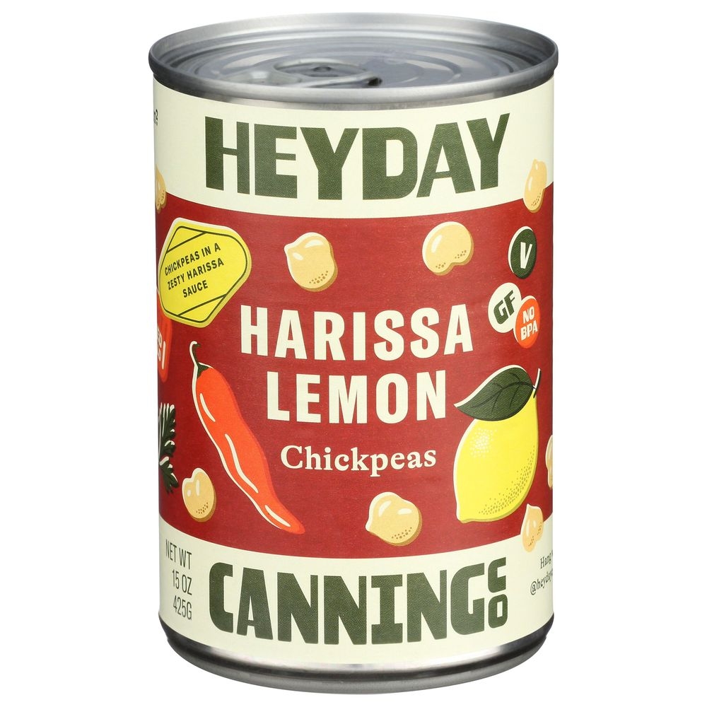 Heyday Canning Harissa Lemon Chickpeas, 15 Ounce -- 12 per case
