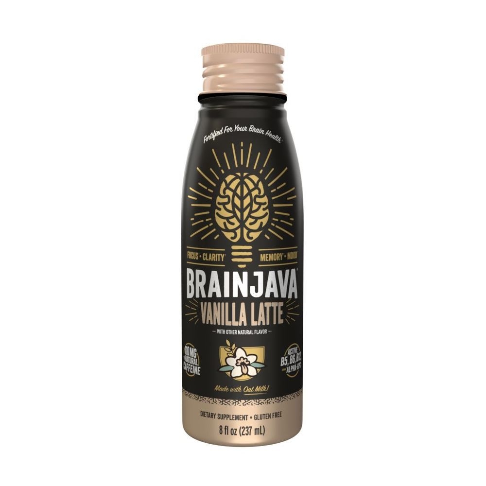 Brainjava Vanilla Latte Ready to Drink, 8 Fluid Ounce -- 4 per case