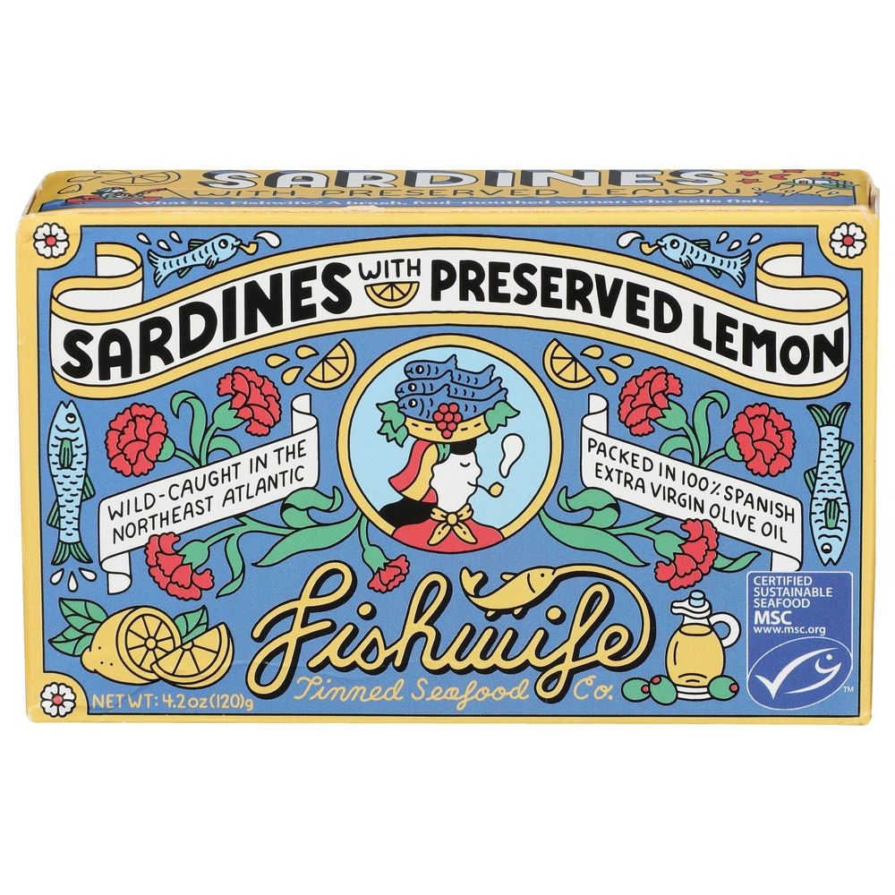 Fishwife Sardines with Preserved Lemon, 4.2 Ounce -- 12 per case