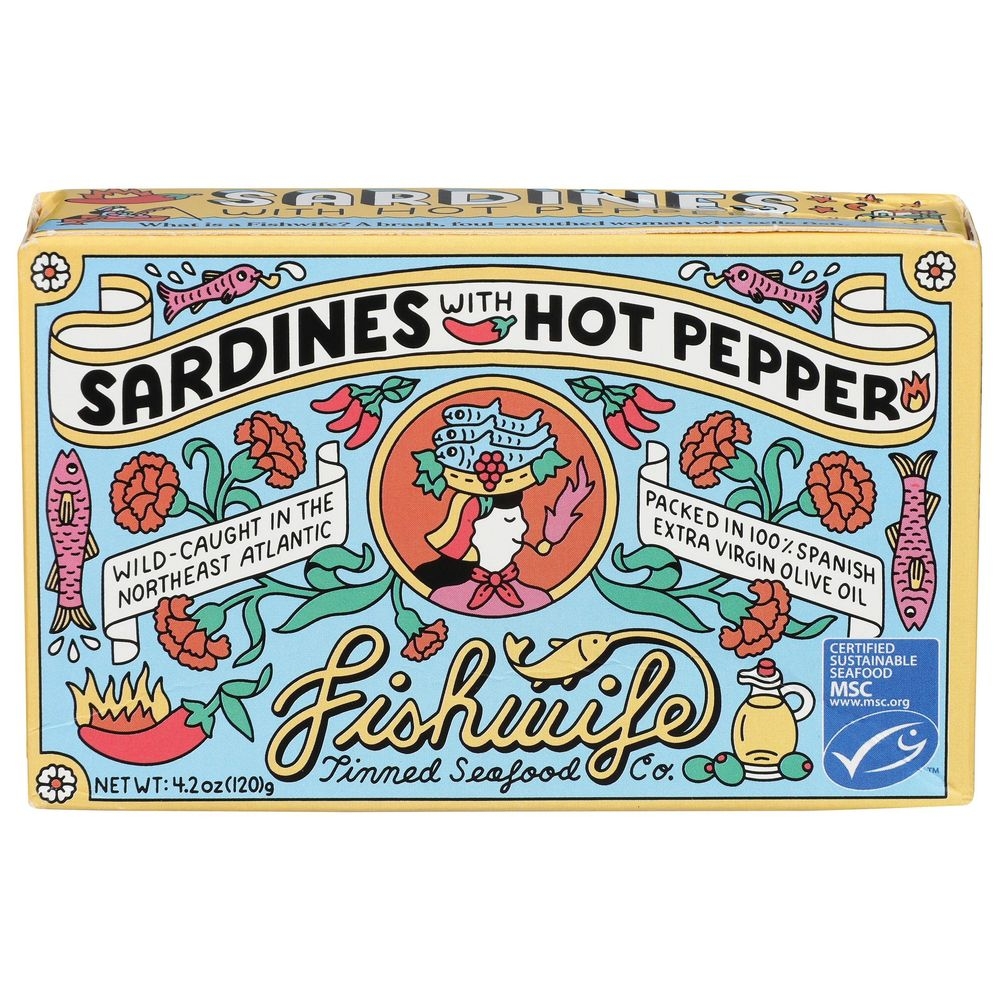Fishwife Sardines with Hot Pepper, 4.2 Ounce -- 12 per case