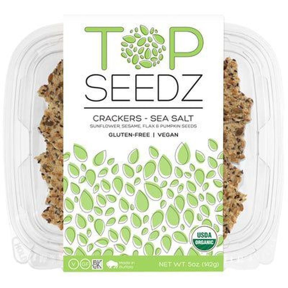 Top Seedz Organic Sea Salt Crackers, 5 Ounce -- 12 per case