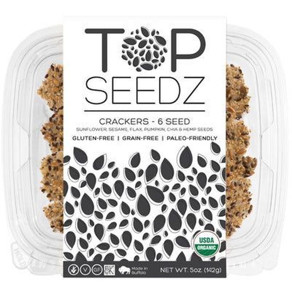 Top Seedz Organic 6 Seed Crackers, 5 Ounce -- 12 per case