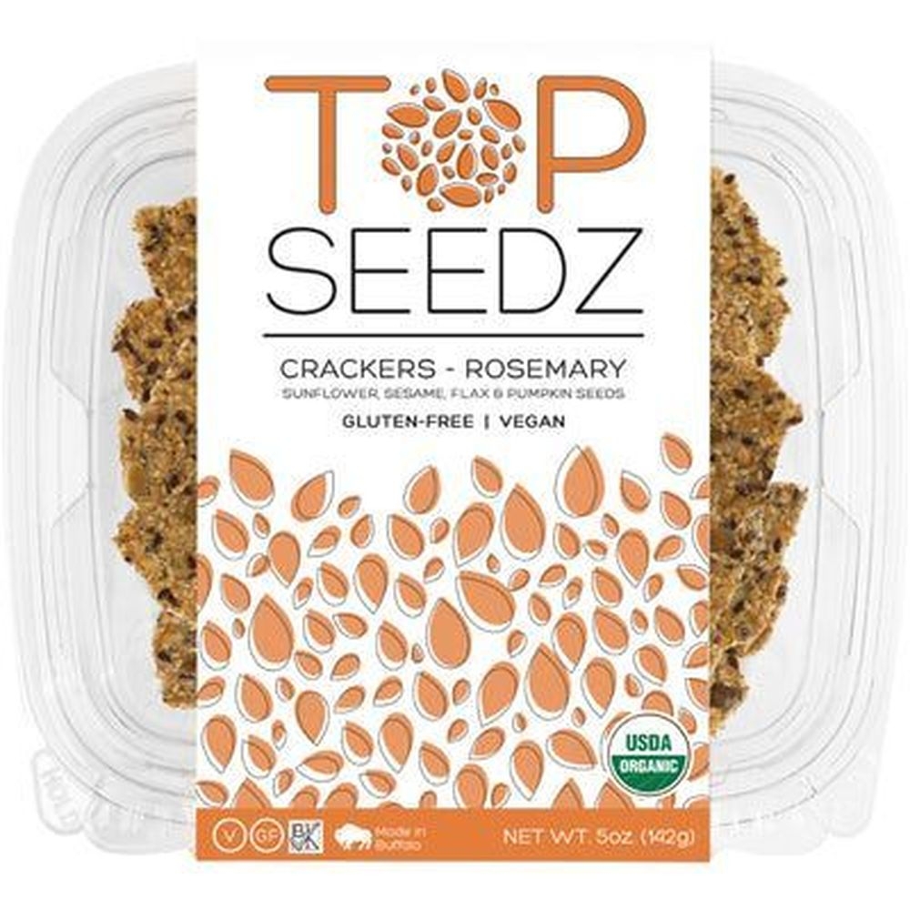 Top Seedz Organic Rosemary Crackers, 5 Ounce -- 12 per case