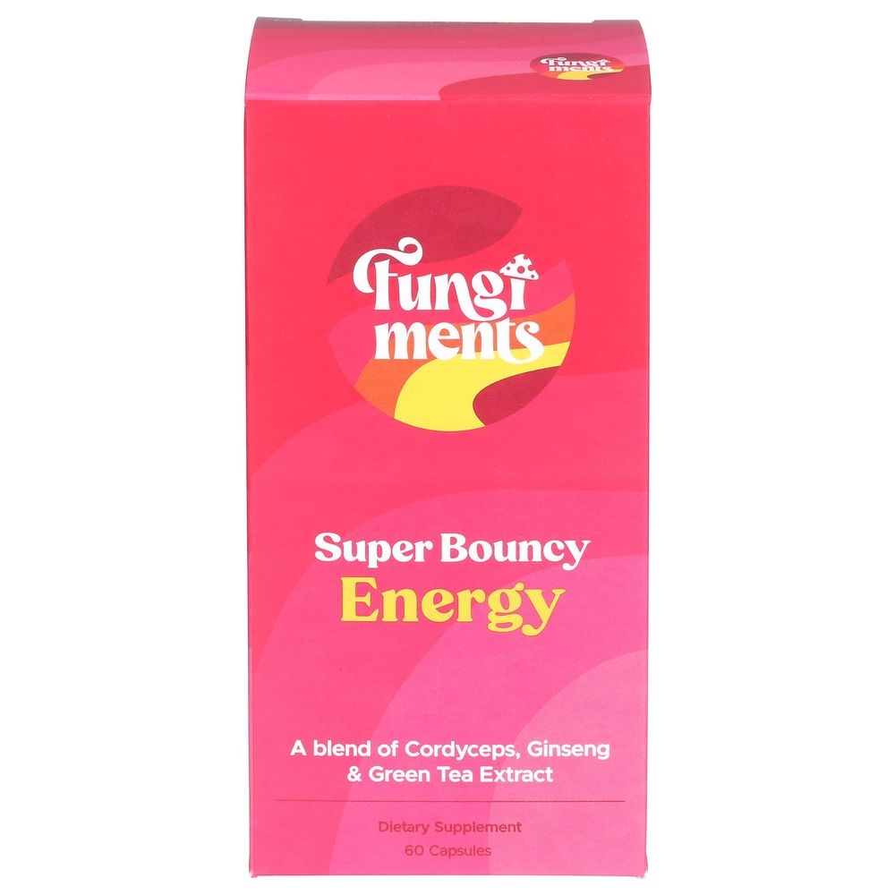 Fungiments Super Bouncy Energy Dietary Supplement Capsules, 60 count