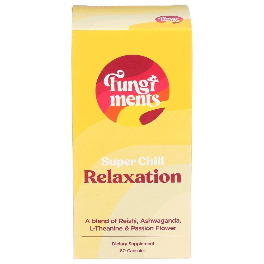 Fungiments Super Chill Relaxation Reishi Dietary Supplement Capsules, 60 count