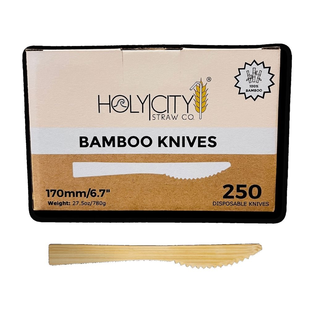 Holy City Straw Company Bamboo Knife, 6.7 inch -- 1000 per case