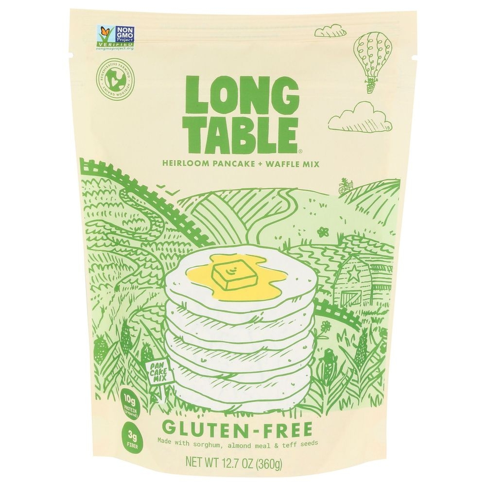 Long Table Gluten Free Pancake and Waffle Mix, 12.7 Ounce -- 6 per case