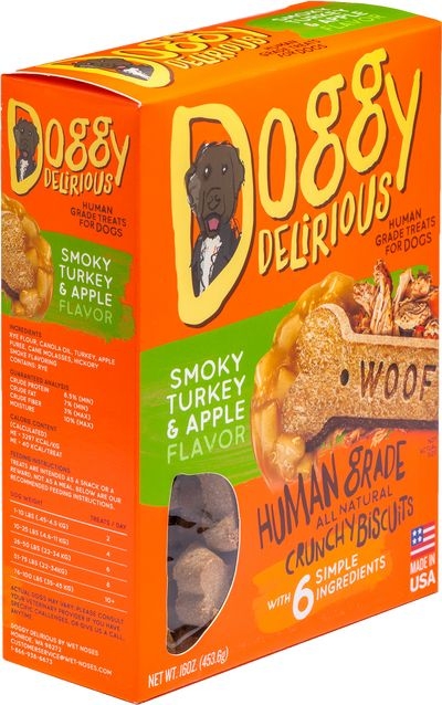 Doggy Delirious Turkey and Apple Bone Dog Treats, 16 Ounce -- 6 per case