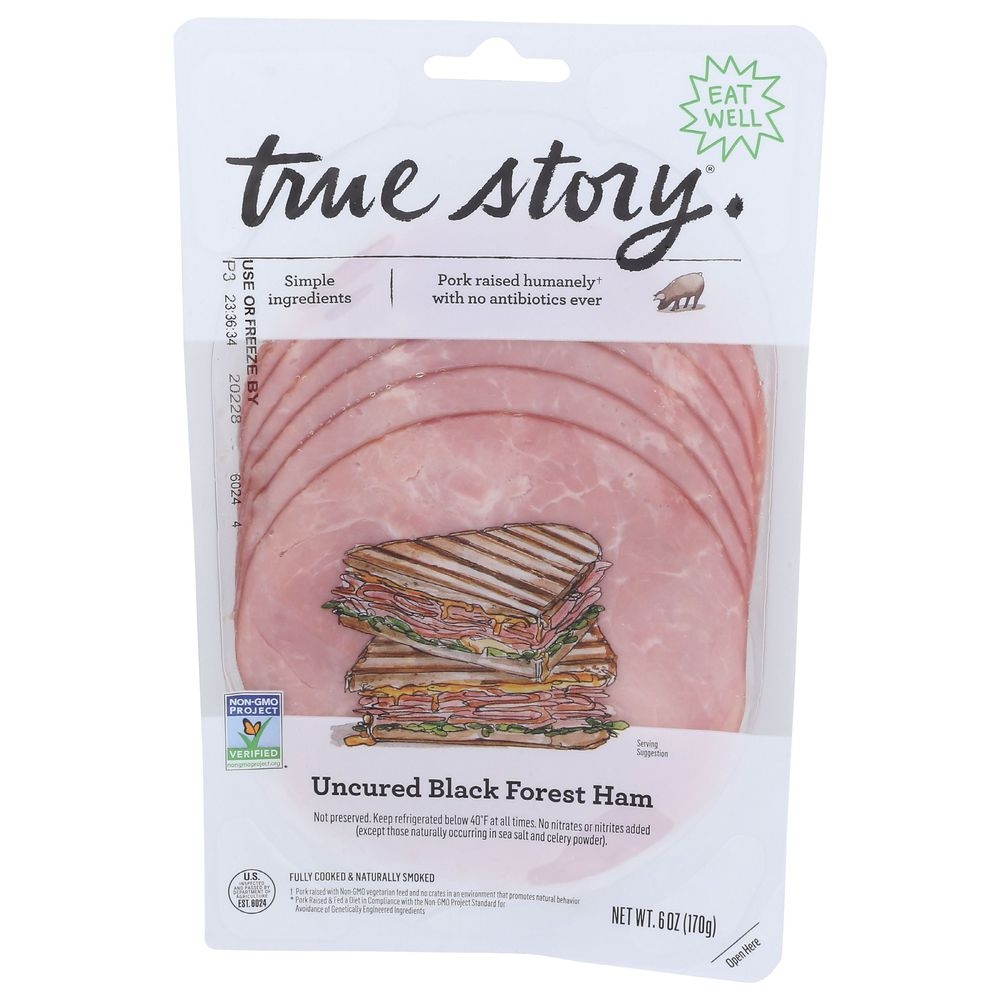 True Story Uncured Black Forest Ham, 6 Ounce -- 12 per case