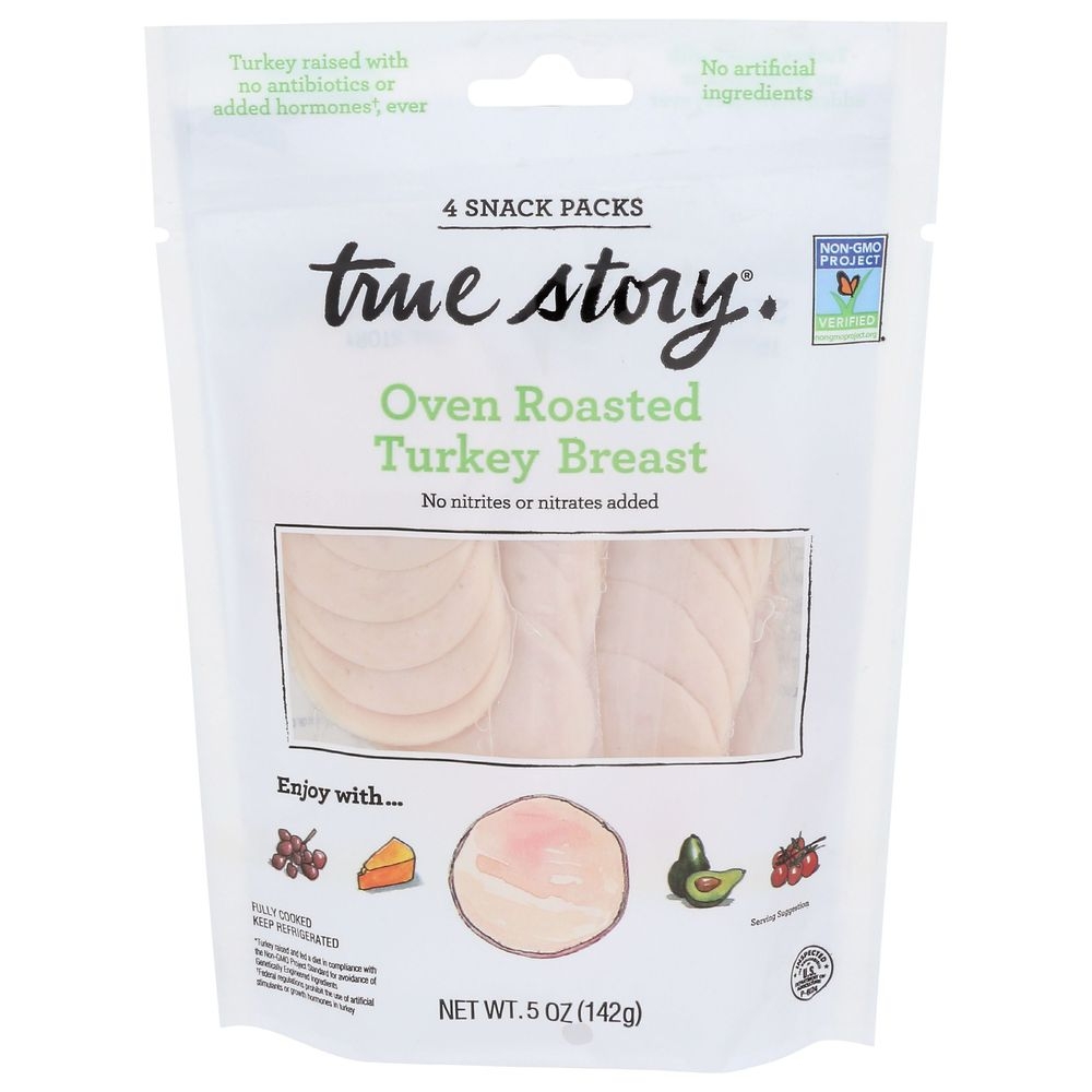 True Story Oven Roasted Turkey Breast Snack, 5 Ounce -- 8 per case