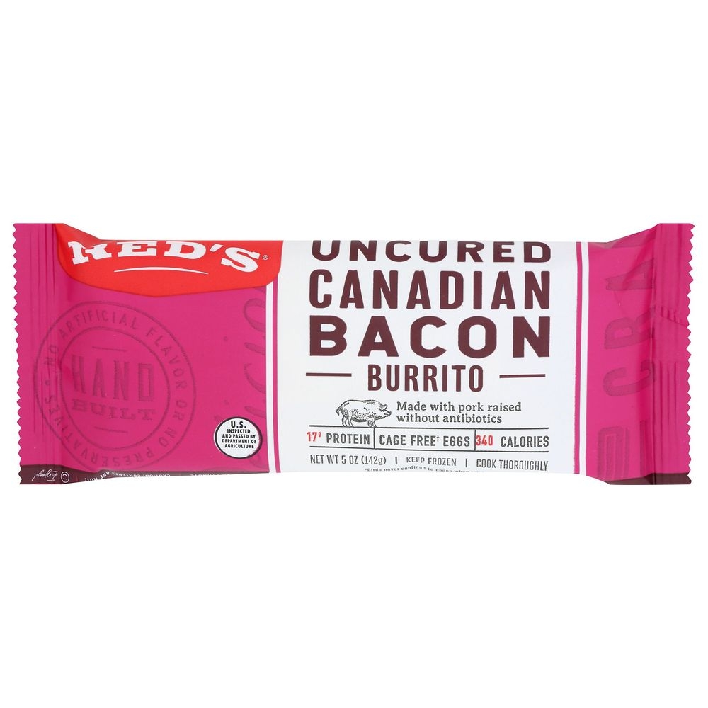 Reds Canadian Bacon Egg and Cheese Burrito, 5 Ounce -- 12 per case
