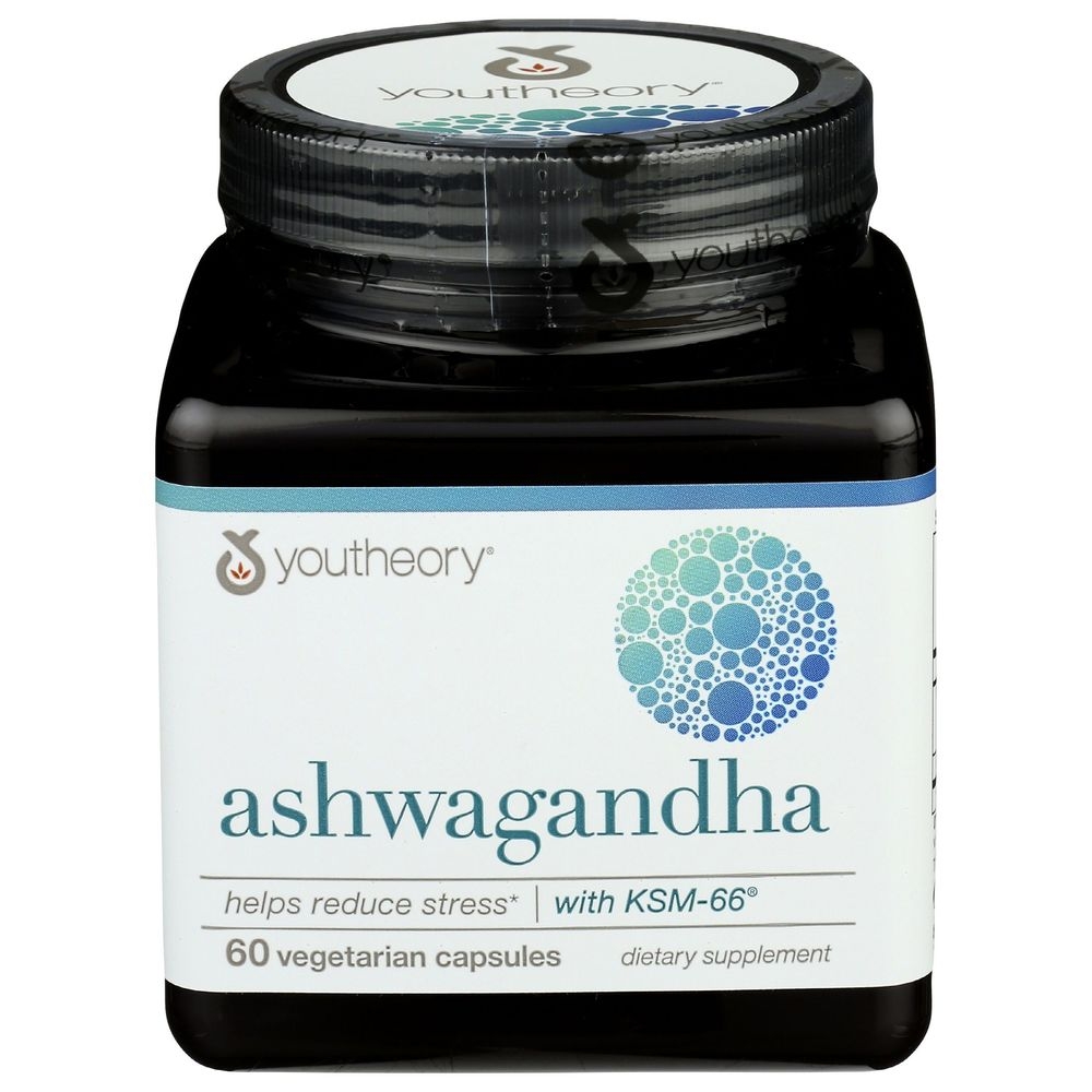 Youtheory Ashwagandha Capsules, 60 count