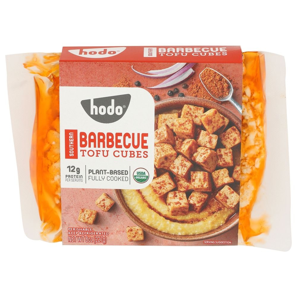 Hodo Organic Plant Based Southern Barbecue Tofu Cubes, 8 Ounce -- 6 per case