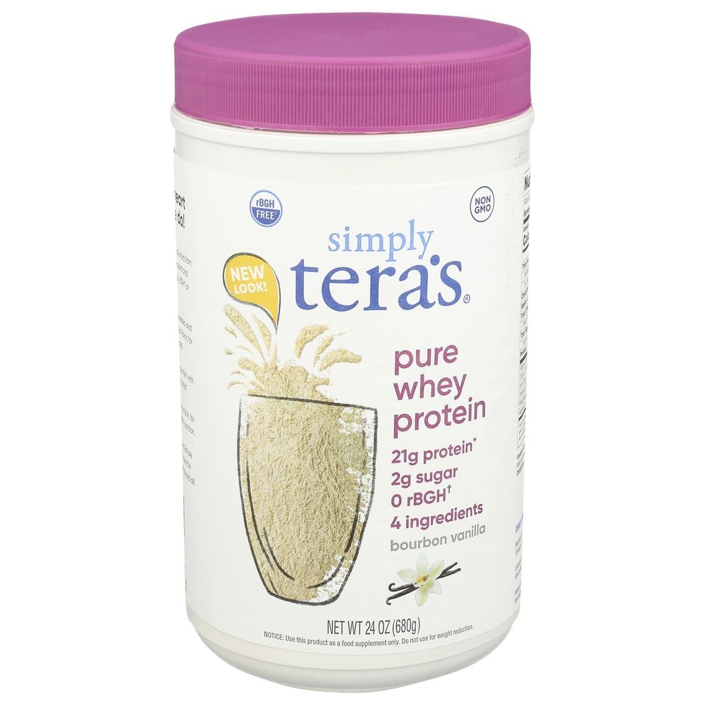 Simply Teras Bourbon Vanilla Pure Whey Protein Powder, 24 Ounce