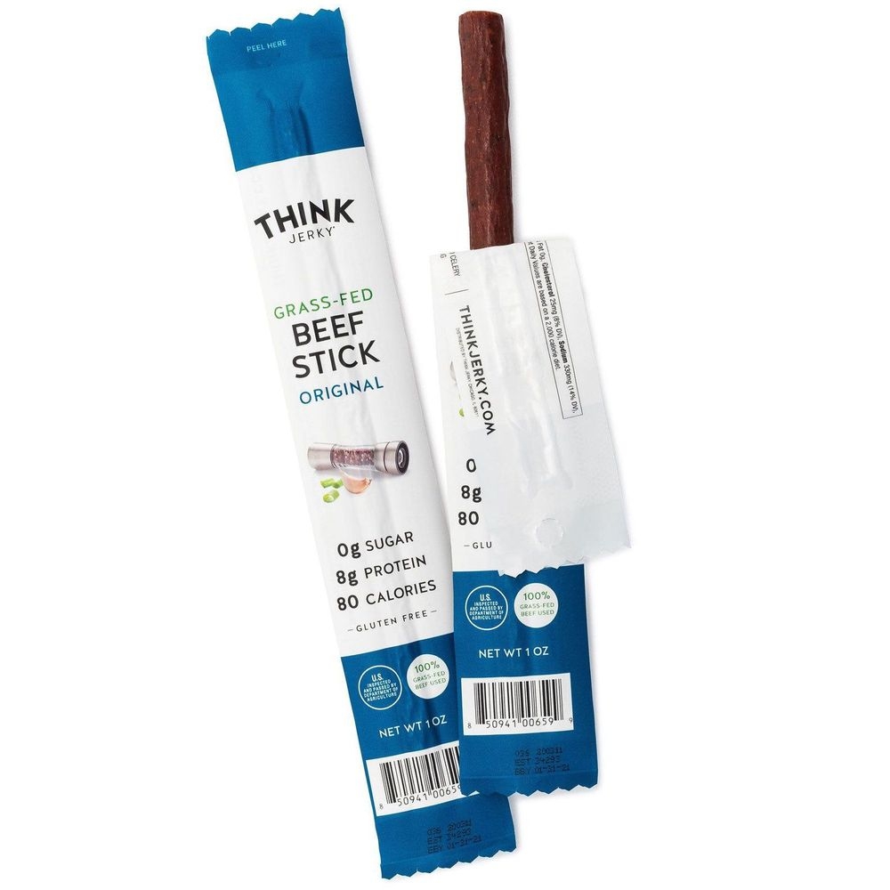 Think Jerky Original Grass Fed Beef Stick, 1 Ounce -- 20 per case