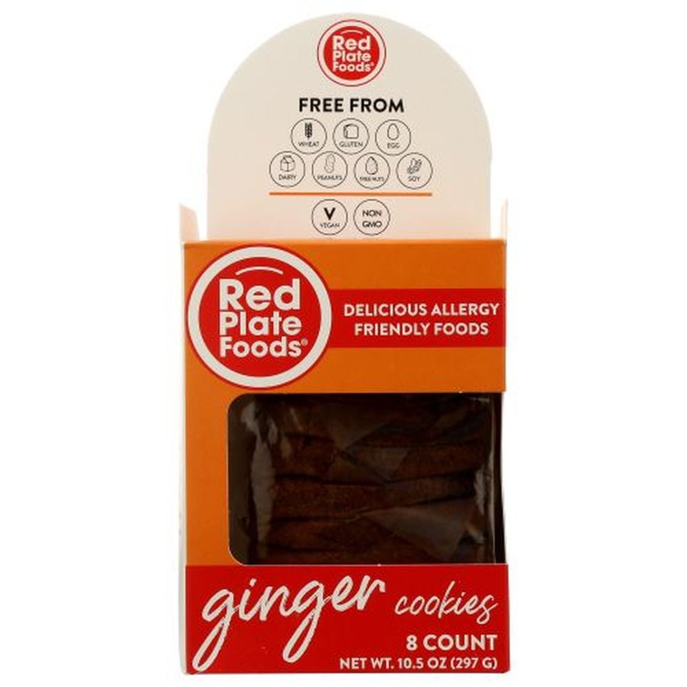 Red Plate Foods Ginger Cookies, 10.5 Ounce -- 6 per case