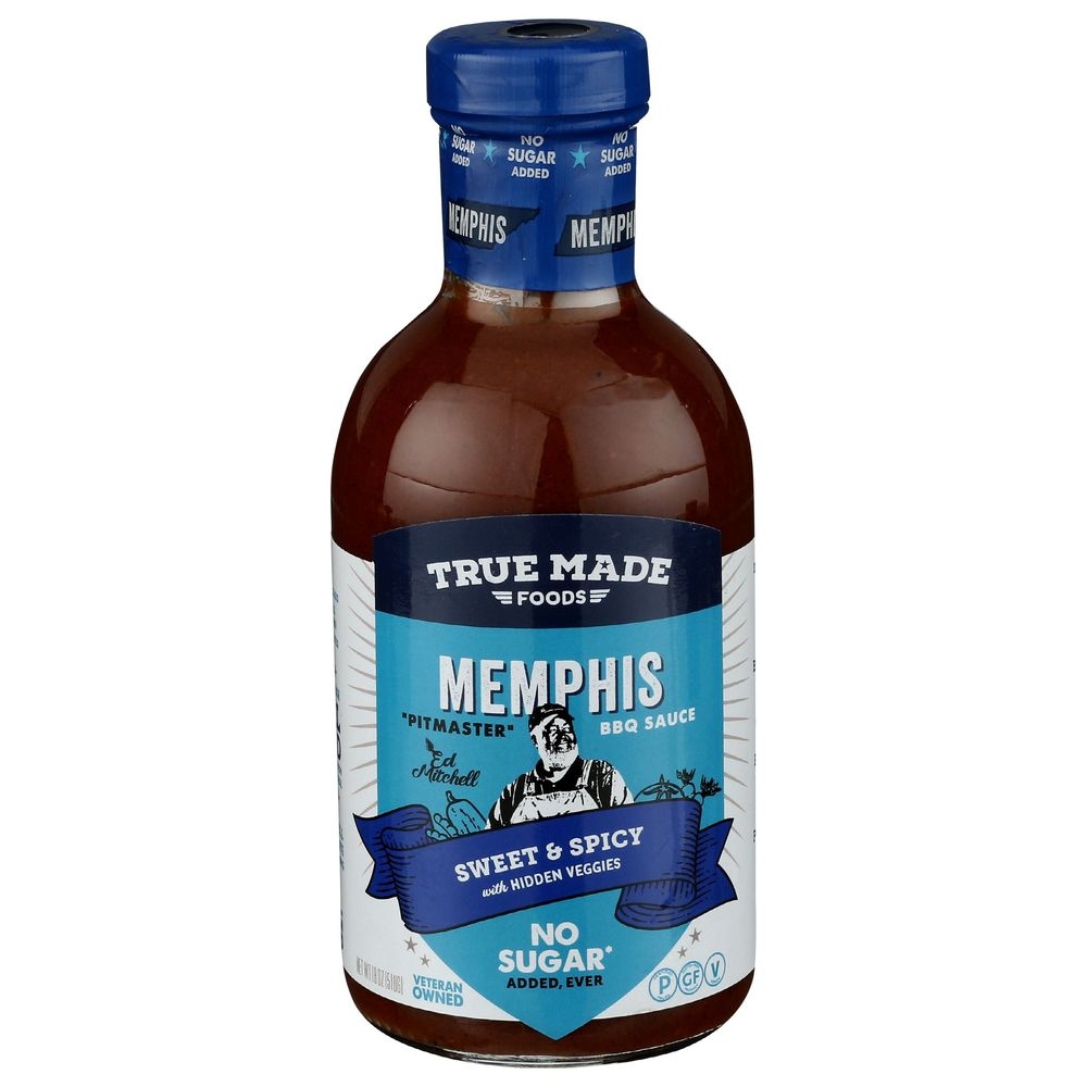 True Made Foods Memphis Pitmaster BBQ Sauce, 18 Ounce -- 6 per case