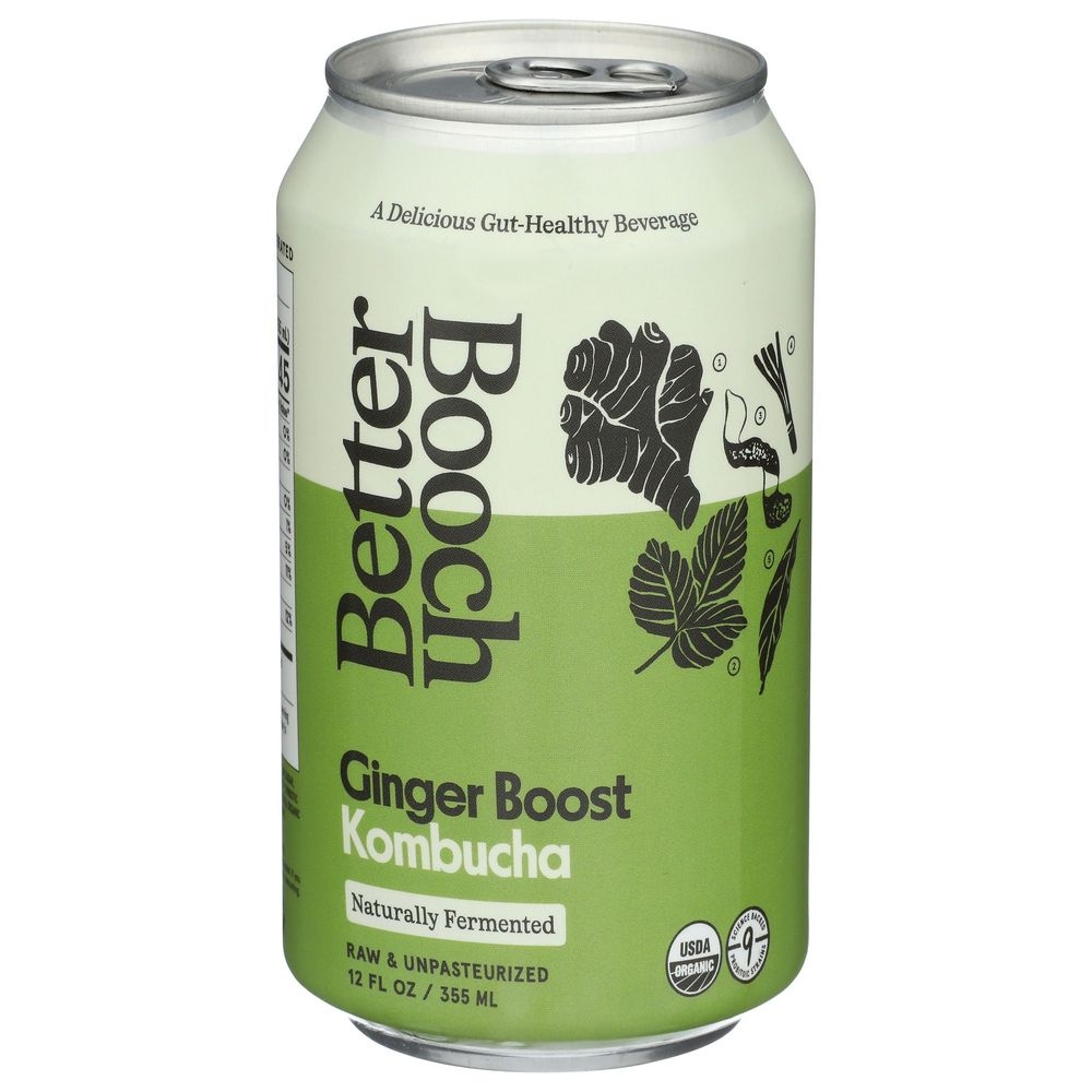 Better Booch Organic Ginger Boost Kombucha, 12 Ounce -- 12 per case