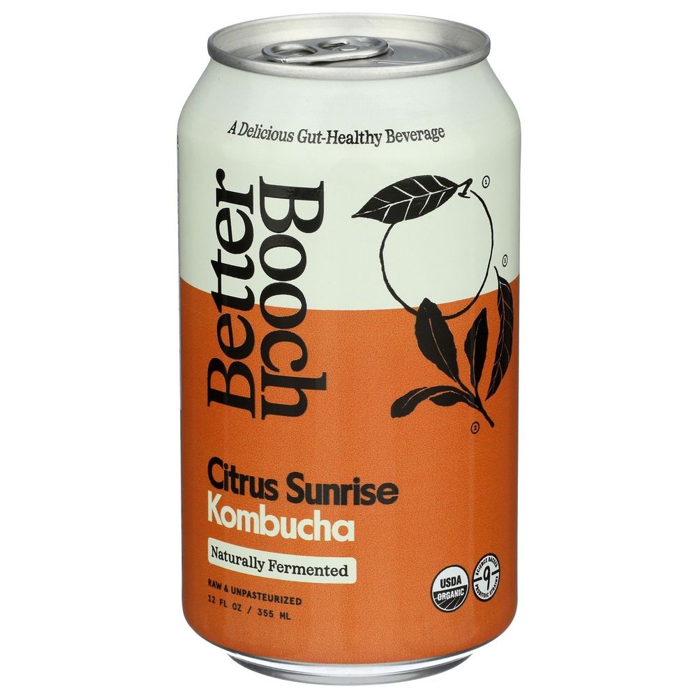 Better Booch Organic Citrus Sunrise Kombucha, 12 Ounce -- 12 per case