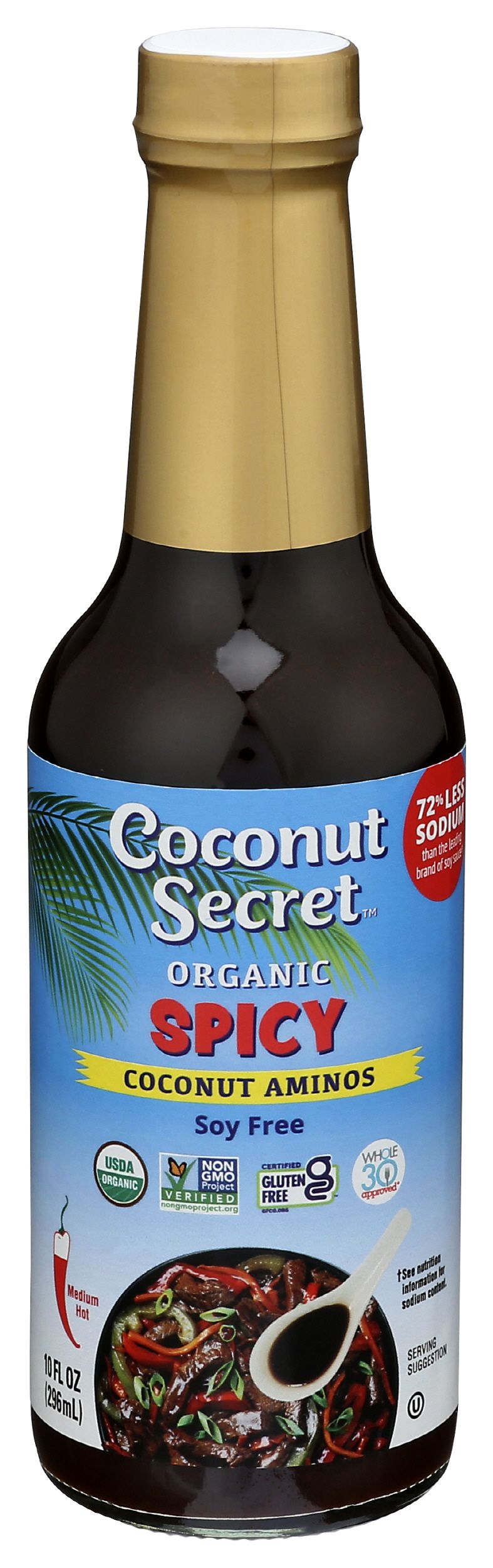Coconut Secret Organic Spicy Coconut Aminos Sauce, 10 Ounce -- 12 per case