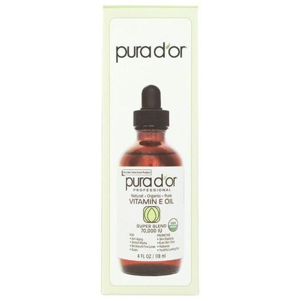 Pura D Or Vitamin E Skin Oil, 4 Fluid Ounce