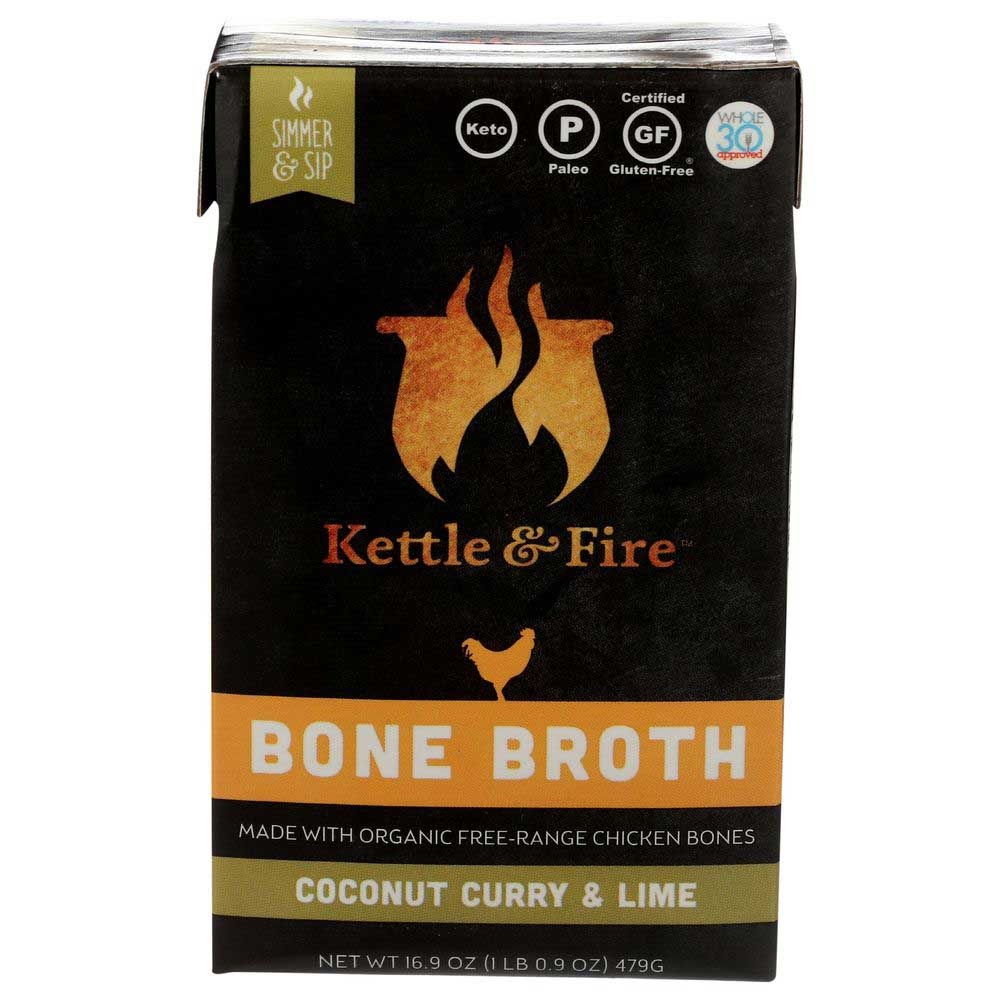 Kettle and Fire Coconut Curry and Lime Bone Broth, 16.9 Ounce -- 6 per case