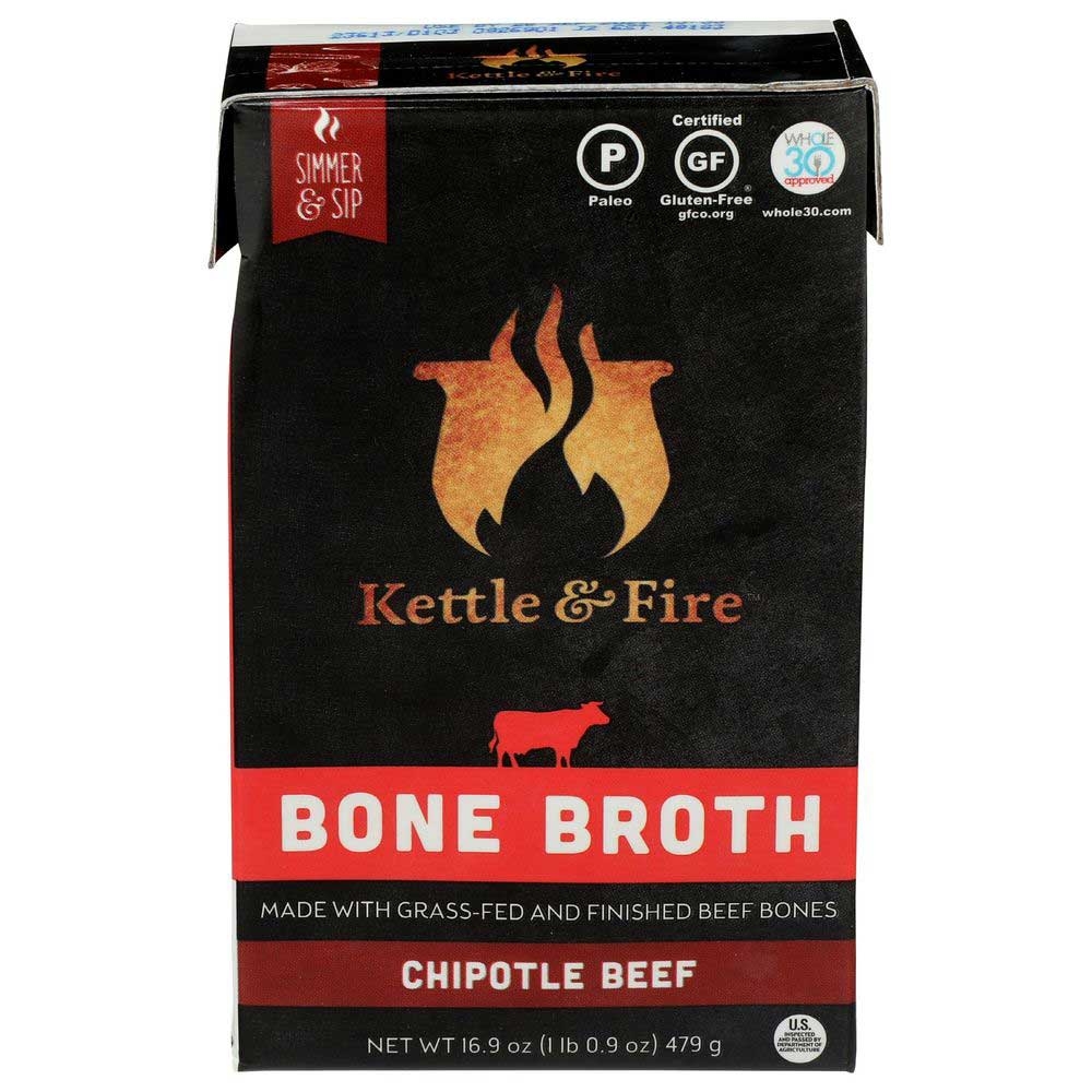 Kettle and Fire Chipotle Beef Bone Broth, 16.9 Ounce -- 6 per case