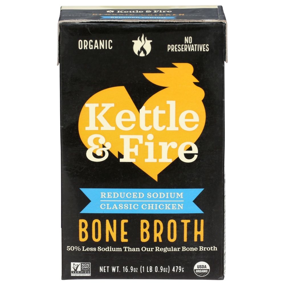 Kettle and Fire Organic Chicken Bone Broth, 16.9 Ounce -- 6 per case