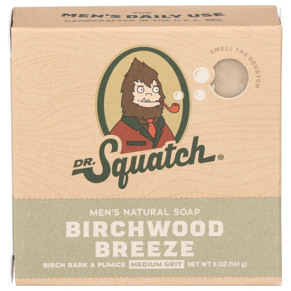 Dr. Squatch Birchwood Breeze Mens Natural Soap, 5 Ounce