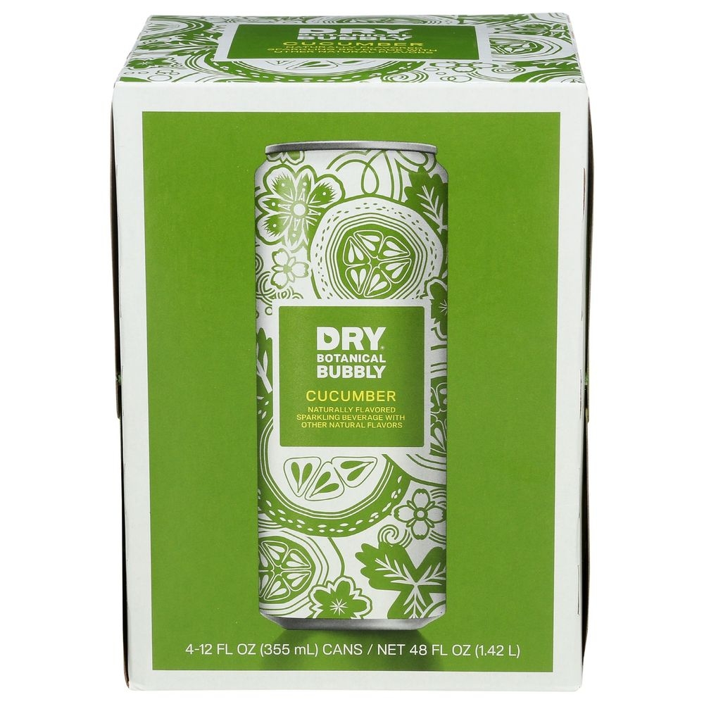 Dry Botanical Bubbly Cucumber Sparkling Beverage, 48 Fluid Ounce -- 6 per case