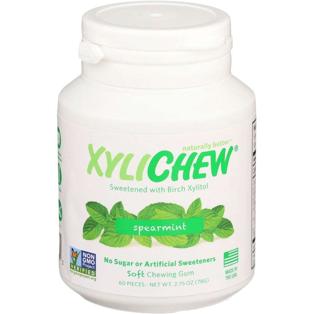Xylichew Spearmint Soft Chewing Gum, 60 count -- 4 per case