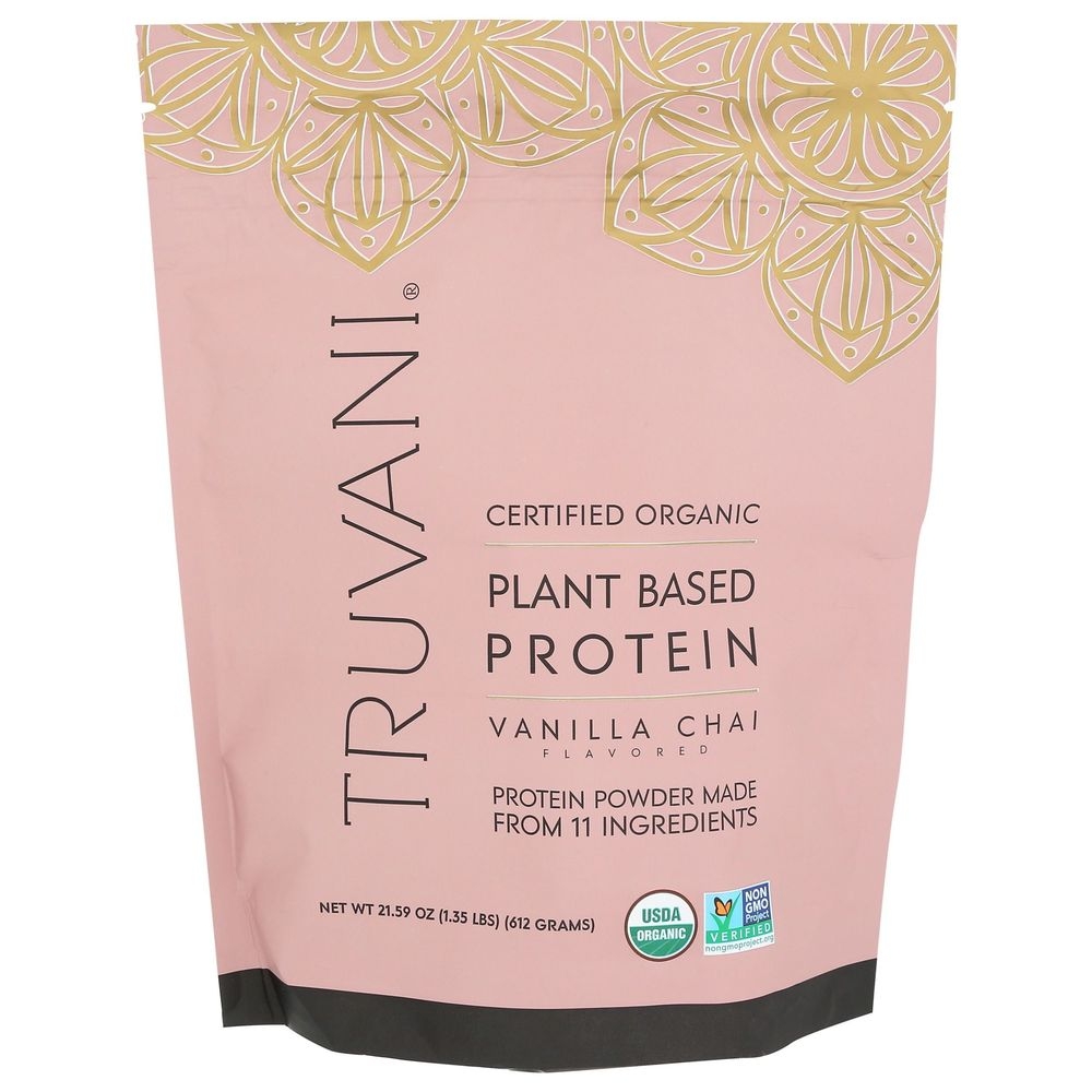Truvani Organic Vanilla Chai Latte Protein Powder, 21.59 Ounce