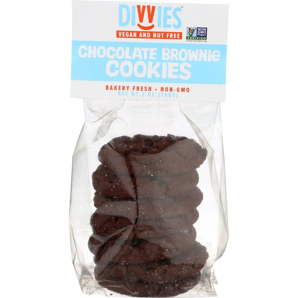 Divvies Chocolate Brownie Cookie, 7 Ounce -- 12 per case