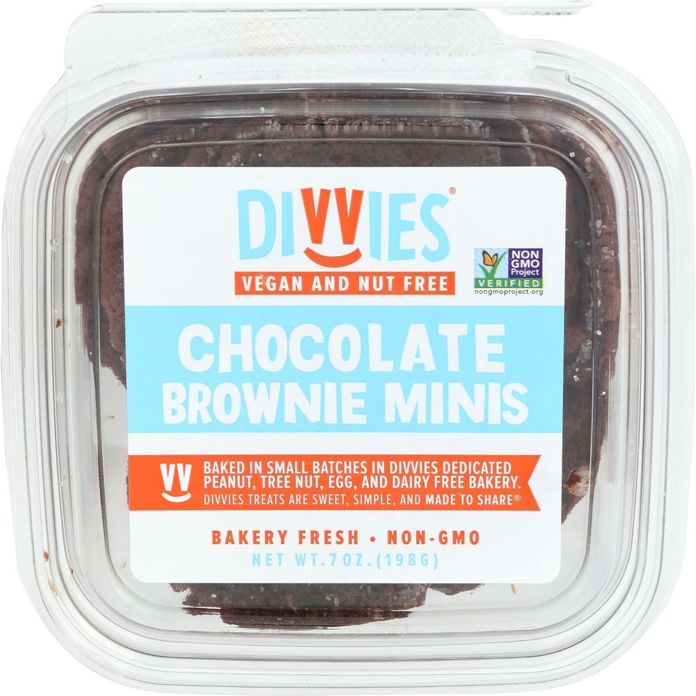 Divvies Mini Chocolate Brownie Cookies, 6 Ounce -- 12 per case