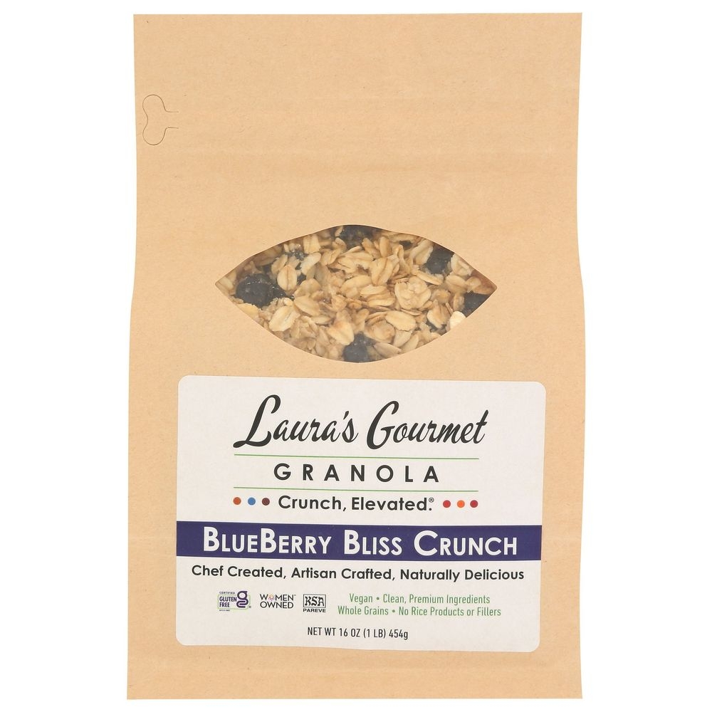 Lauras Gourmet Blueberry Bliss Crunch Granola, 16 Ounce -- 6 per case