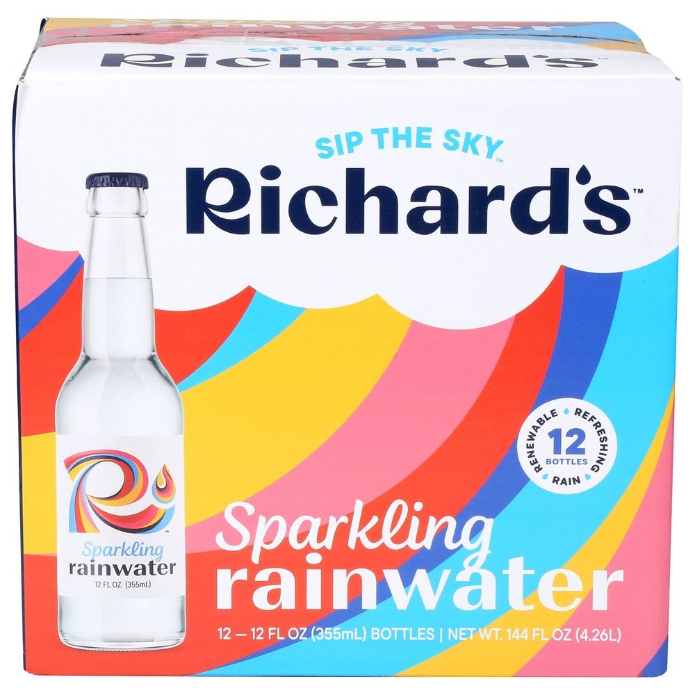 Richards Sparkling Rain Water, 144 Fluid Ounce