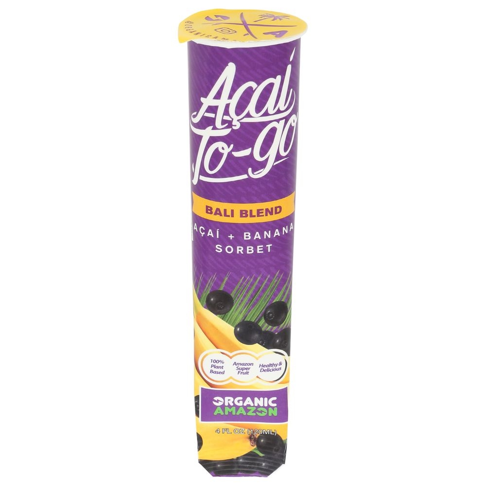 Acai To Go Bali Blend Acai Plus Banana Sorbet, 4 Fluid Ounce -- 15 per case