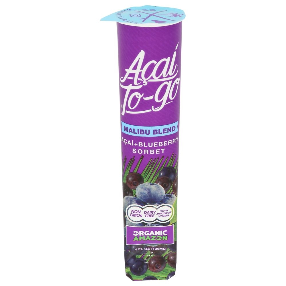 Acai To Go Malibu Blend Acai Plus Blueberry Sorbet, 4 Fluid Ounce -- 15 per case