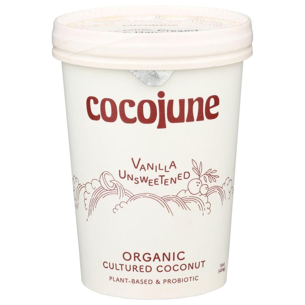 Cocojune Organic Vanilla Unsweetened Yogurt, 16 Ounce -- 8 per case