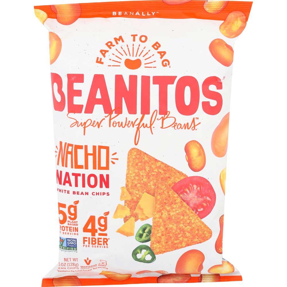 Beanitos Nacho Nation White Bean Chips, 4.5 Ounce -- 6 per case