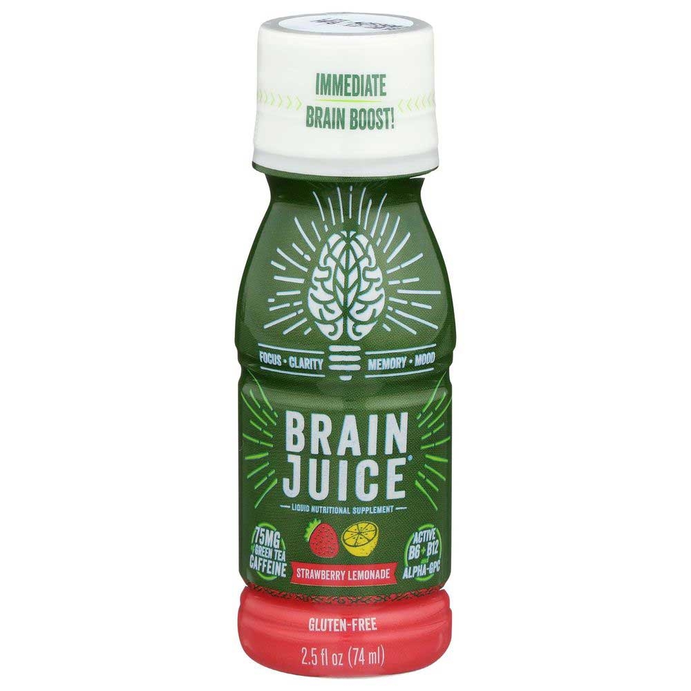 Brain Juice Strawberry Lemonade Daily Shot, 2.5 Fluid Ounce -- 12 per case