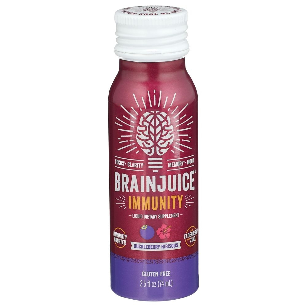 Brainjuice Huckleberry Hibiscus Immunity Shot, 2.5 Fluid Ounce -- 12 per case