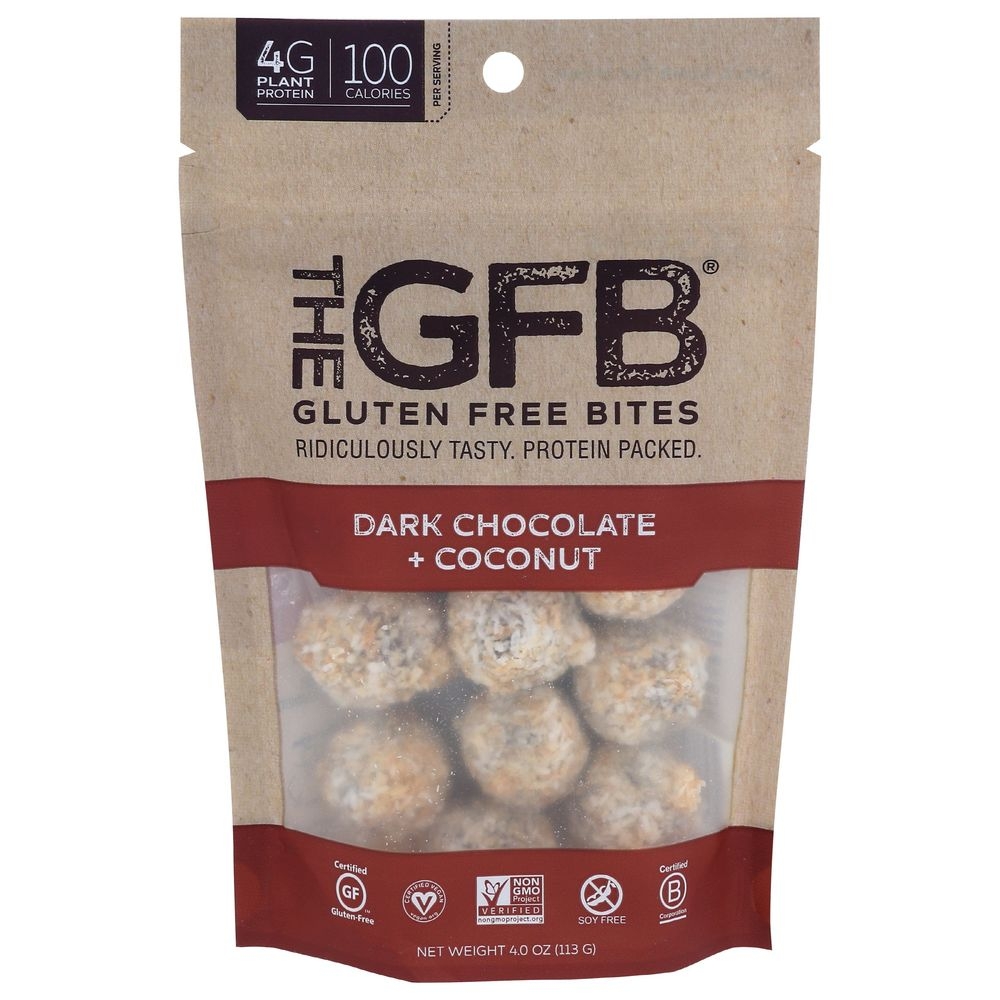 The GFB Dark Chocolate Coconut Bites, 4 Ounce -- 6 per case