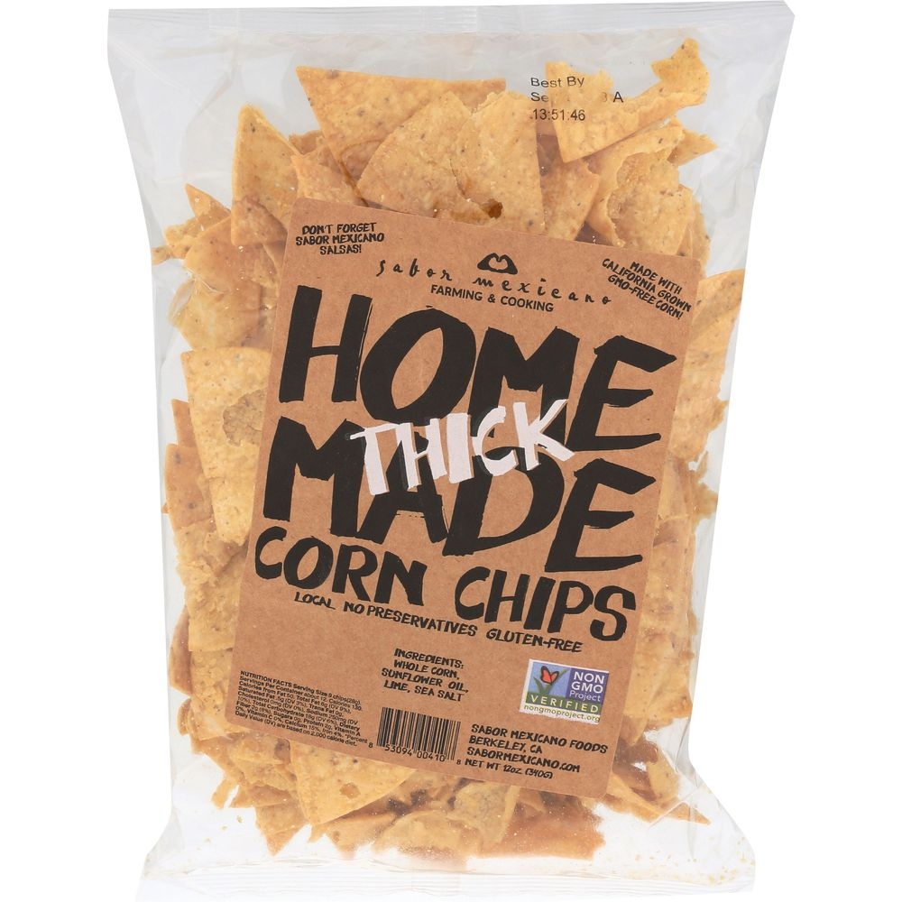 Sabor Mexicano Home Made Thick Tortilla Chips, 12 Ounce -- 11 per case