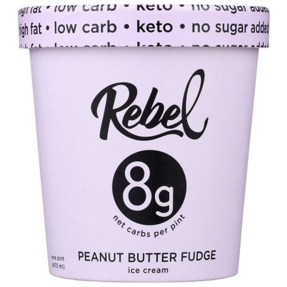 Rebel Peanut Butter Cup Ice Cream, 1 Pint -- 8 per case