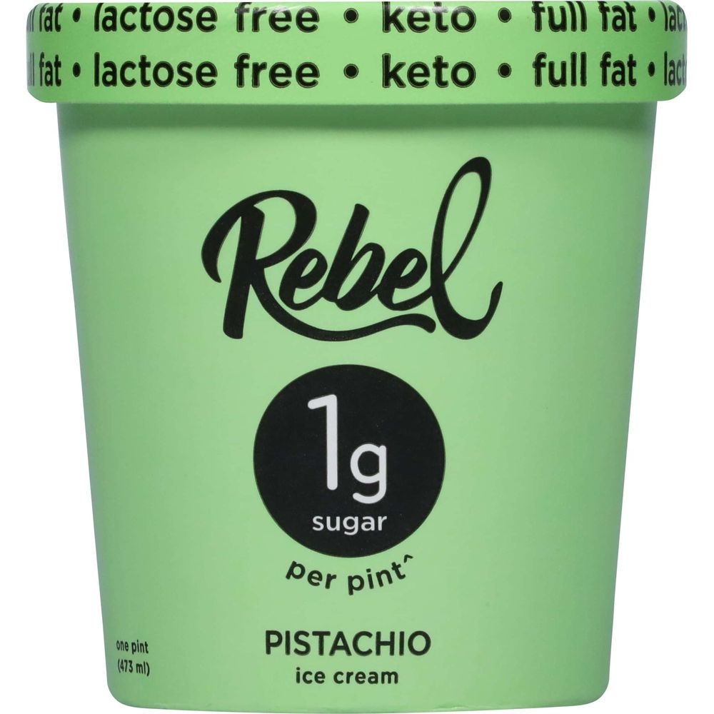 Rebel Pistachio Ice Cream, 1 Pint -- 8 per case