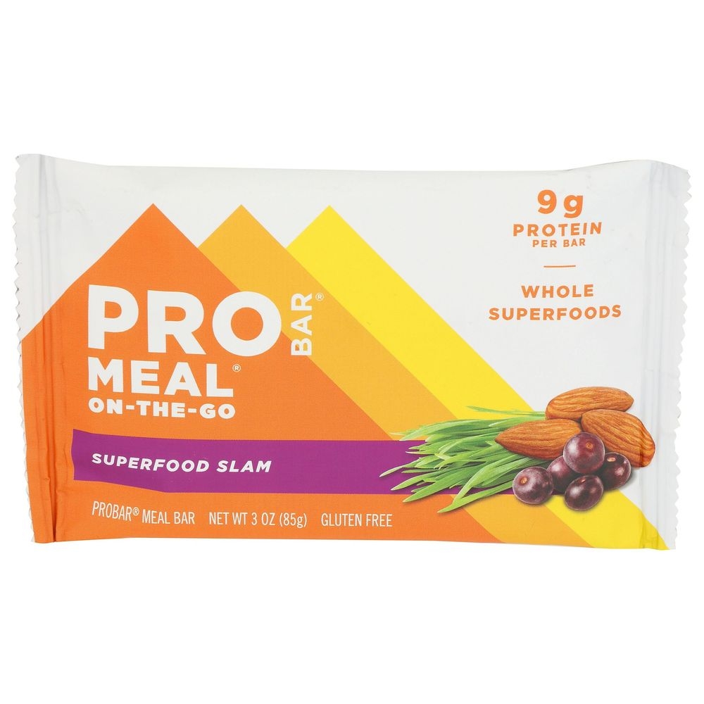 Probar Organic Superfood Slam Meal Bar, 3 Ounce -- 12 per case