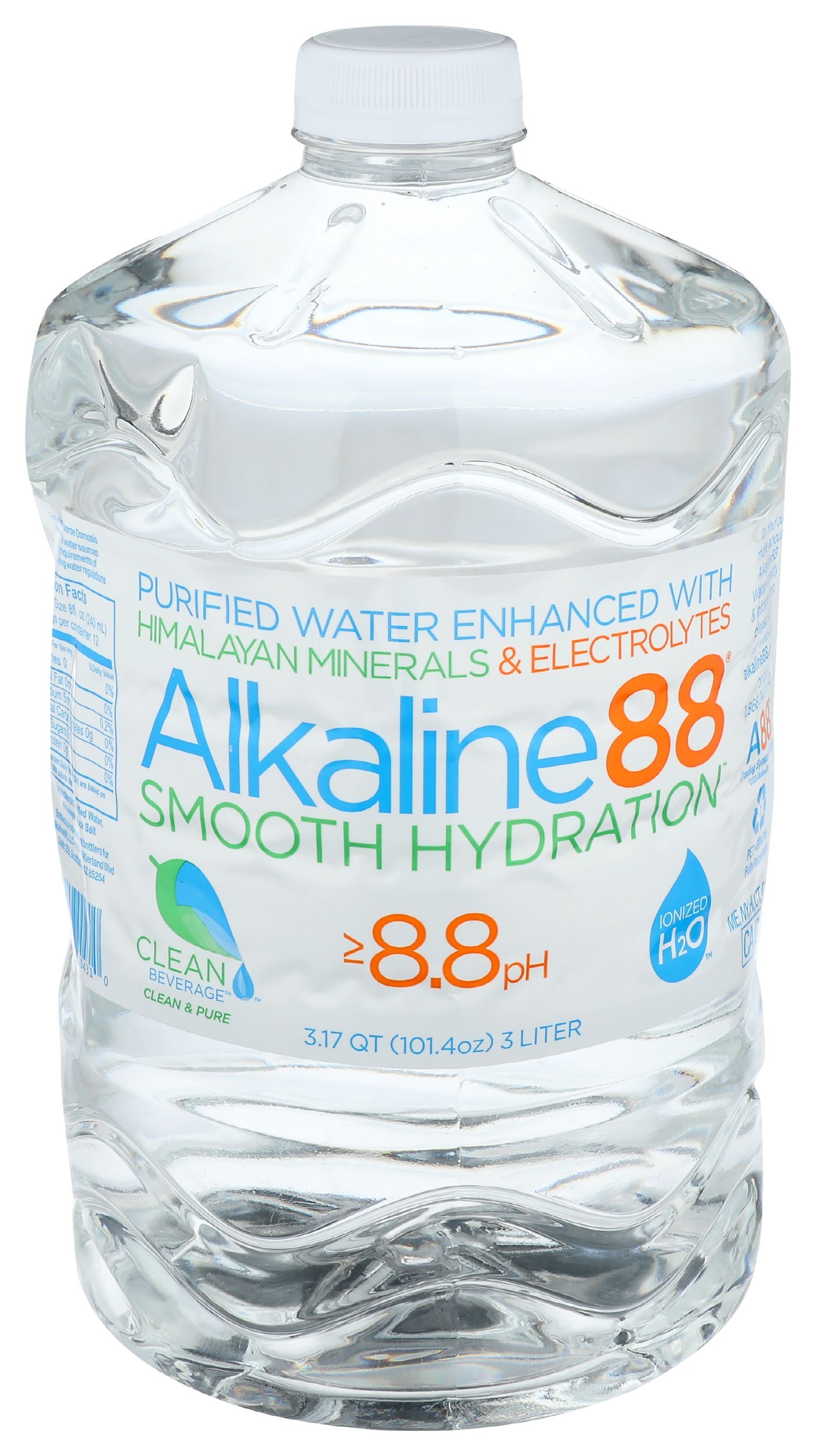Alkaline88 8.8PH Purified Alkaline Water, 3 Liter -- 4 per case