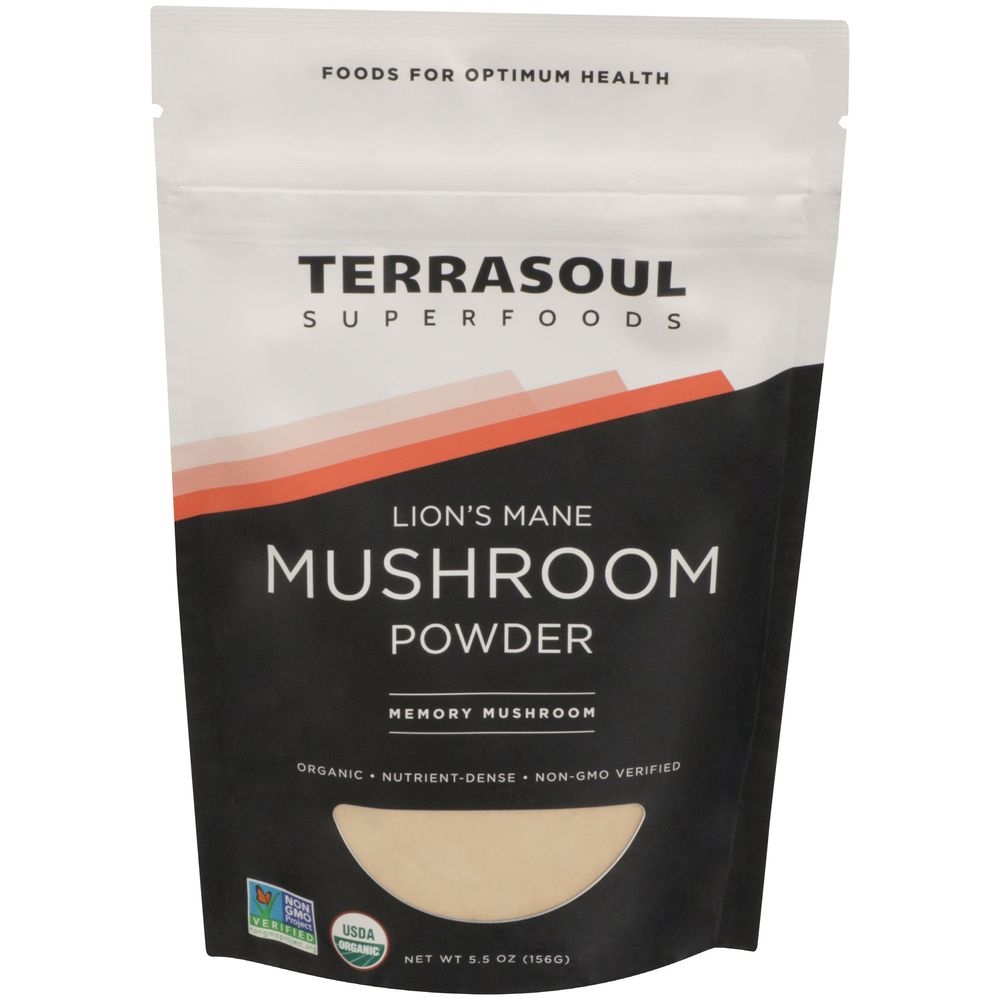 Terrasoul Superfoods Organic Lions Mane Mushroom Powder, 5.5 Ounce -- 4 per case