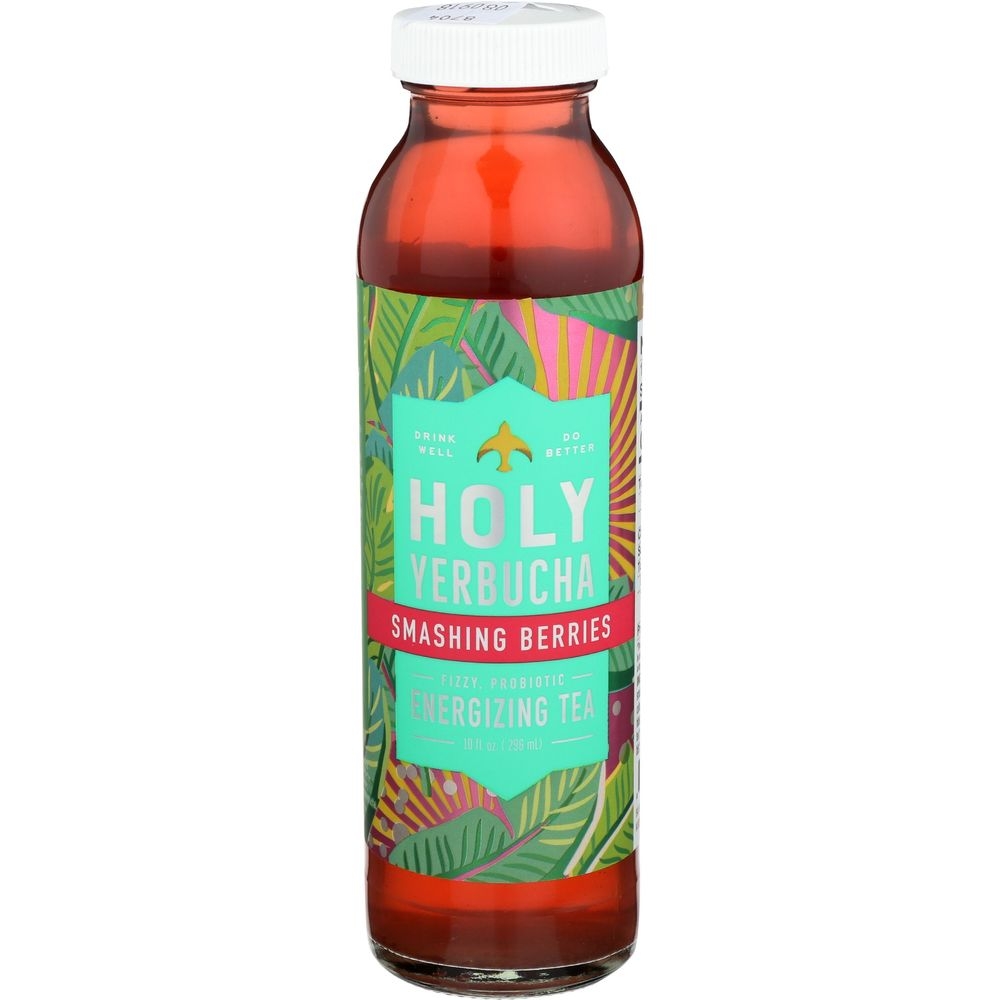 Holy Yerbucha Smashing Berries Energizing Tea, 10 Fluid Ounce -- 12 per case